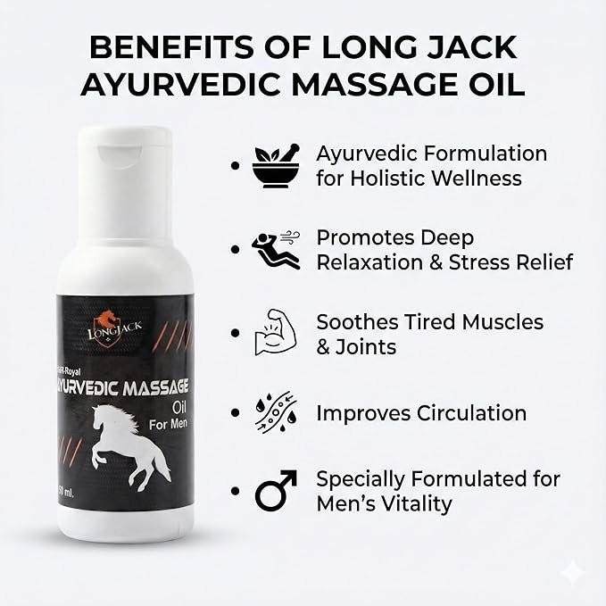 Herbal & Stamina Booster Oil Pure & Original Natural Ayurvedic Massage Oil For Men (50ml) - Image 2